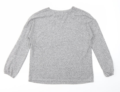Womens UK Size 14 Papaya Grey Pullover Jumper