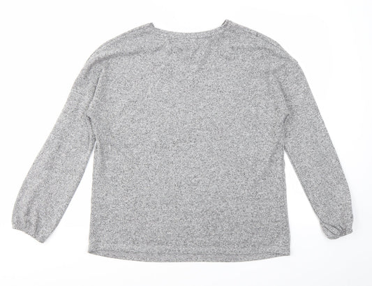 Womens UK Size 14 Papaya Grey Pullover Jumper