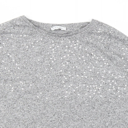 Womens UK Size 14 Papaya Grey Pullover Jumper