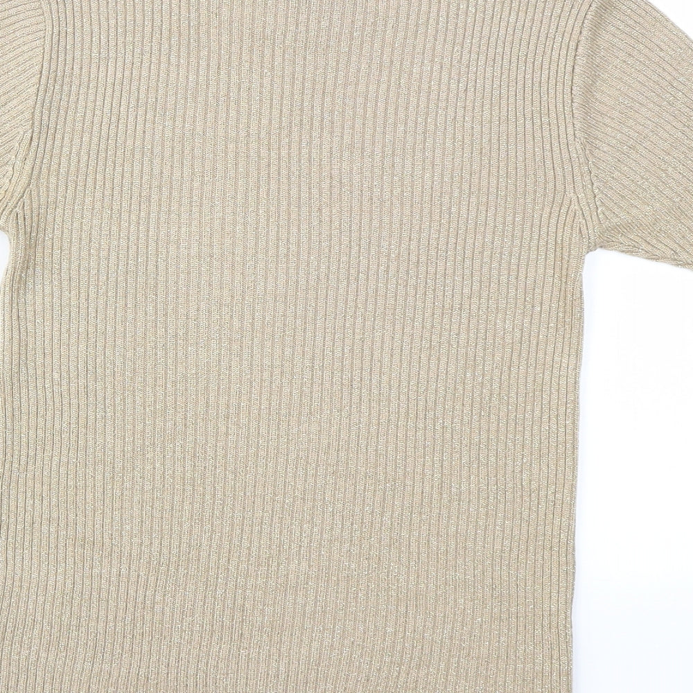 Bonmarché Womens Gold   Basic T-Shirt Size S