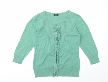 F&F Womens Green   Pullover Jumper Size 10