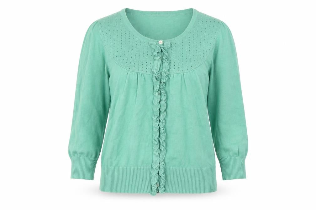 Womens UK Size 10 F&F Green Pullover Jumper