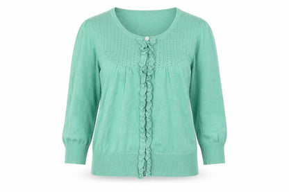 Womens UK Size 10 F&F Green Pullover Jumper