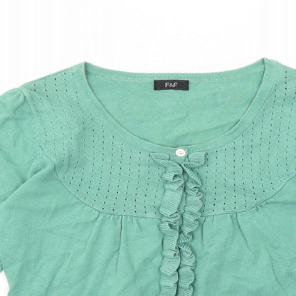 F&F Womens Green   Pullover Jumper Size 10