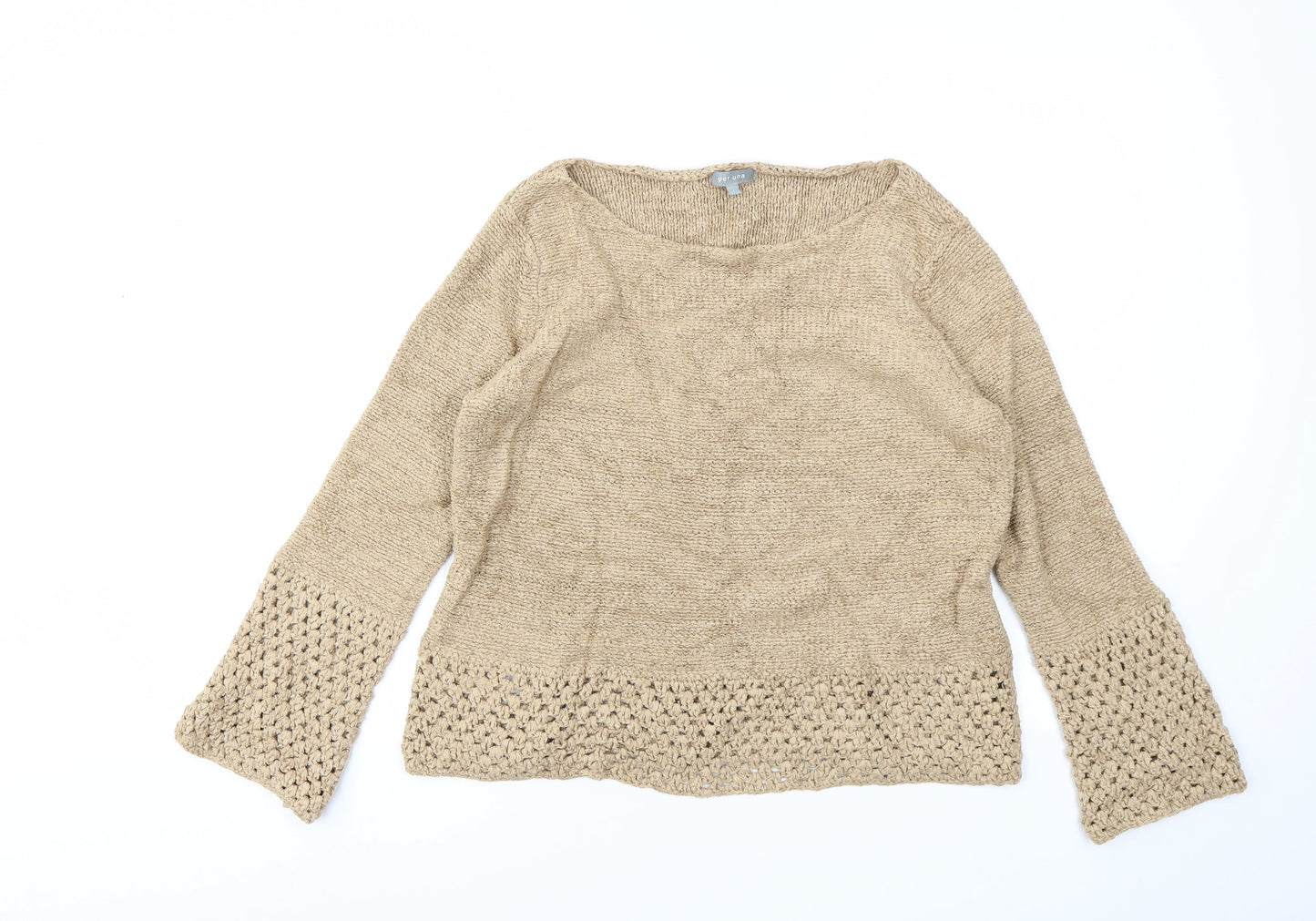 Womens UK Size L M&S Beige Pullover Jumper