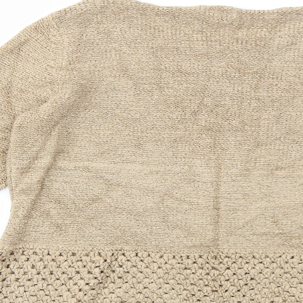 Womens UK Size L M&S Beige Pullover Jumper
