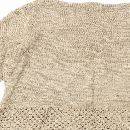 Womens UK Size L M&S Beige Pullover Jumper