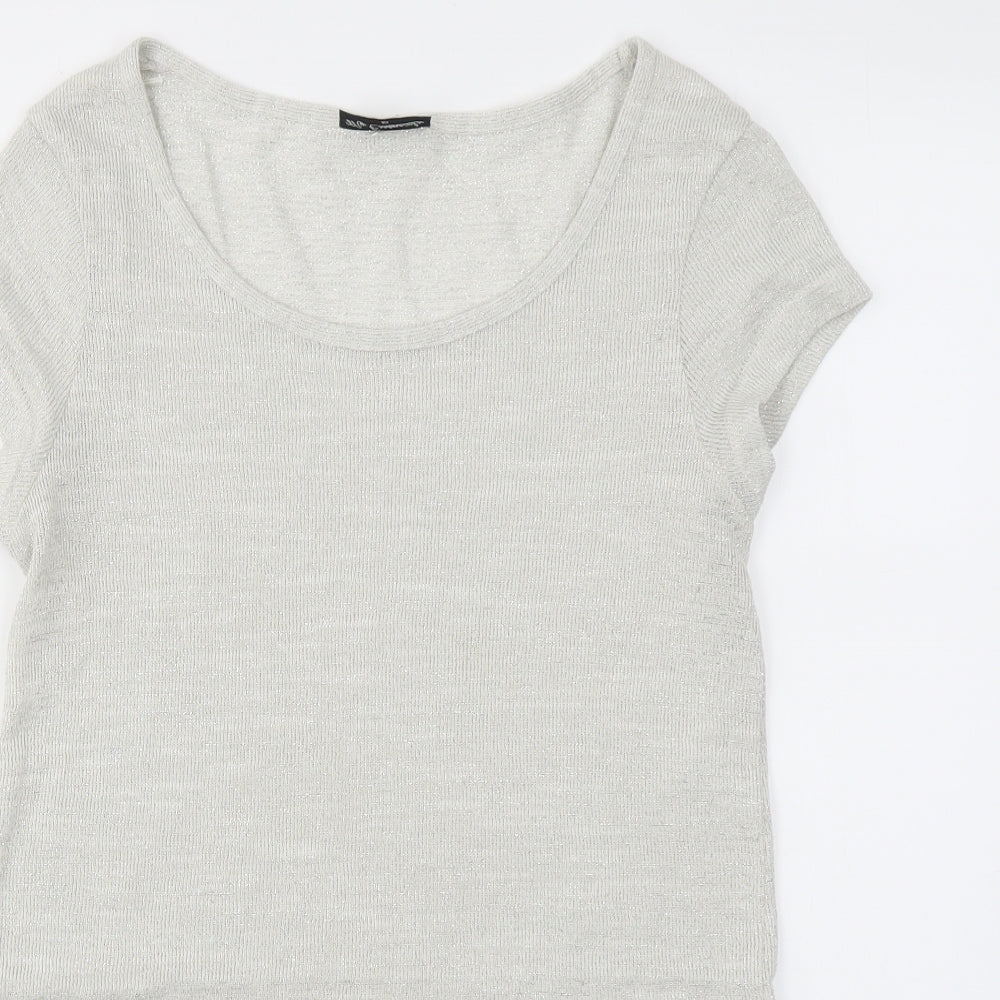 Womens UK Size 10 NEXT Grey Basic T-Shirt
