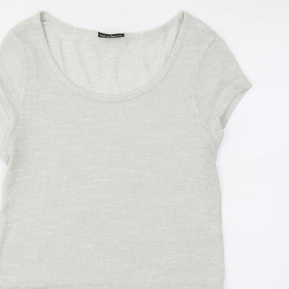 Womens UK Size 10 NEXT Grey Basic T-Shirt