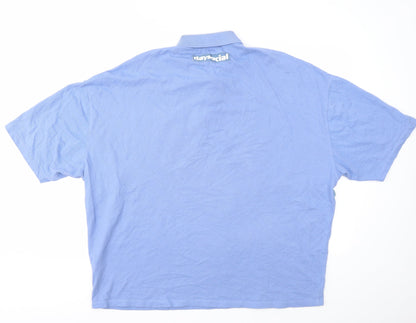 ASOS Mens Blue Houndstooth   Polo Size L