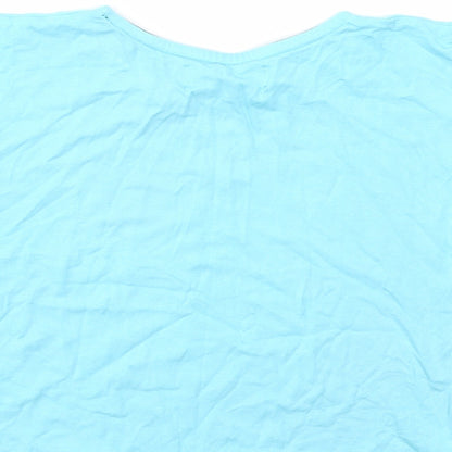 PINAPLE Girls Blue Geometric  Basic T-Shirt Size 7-8 Years