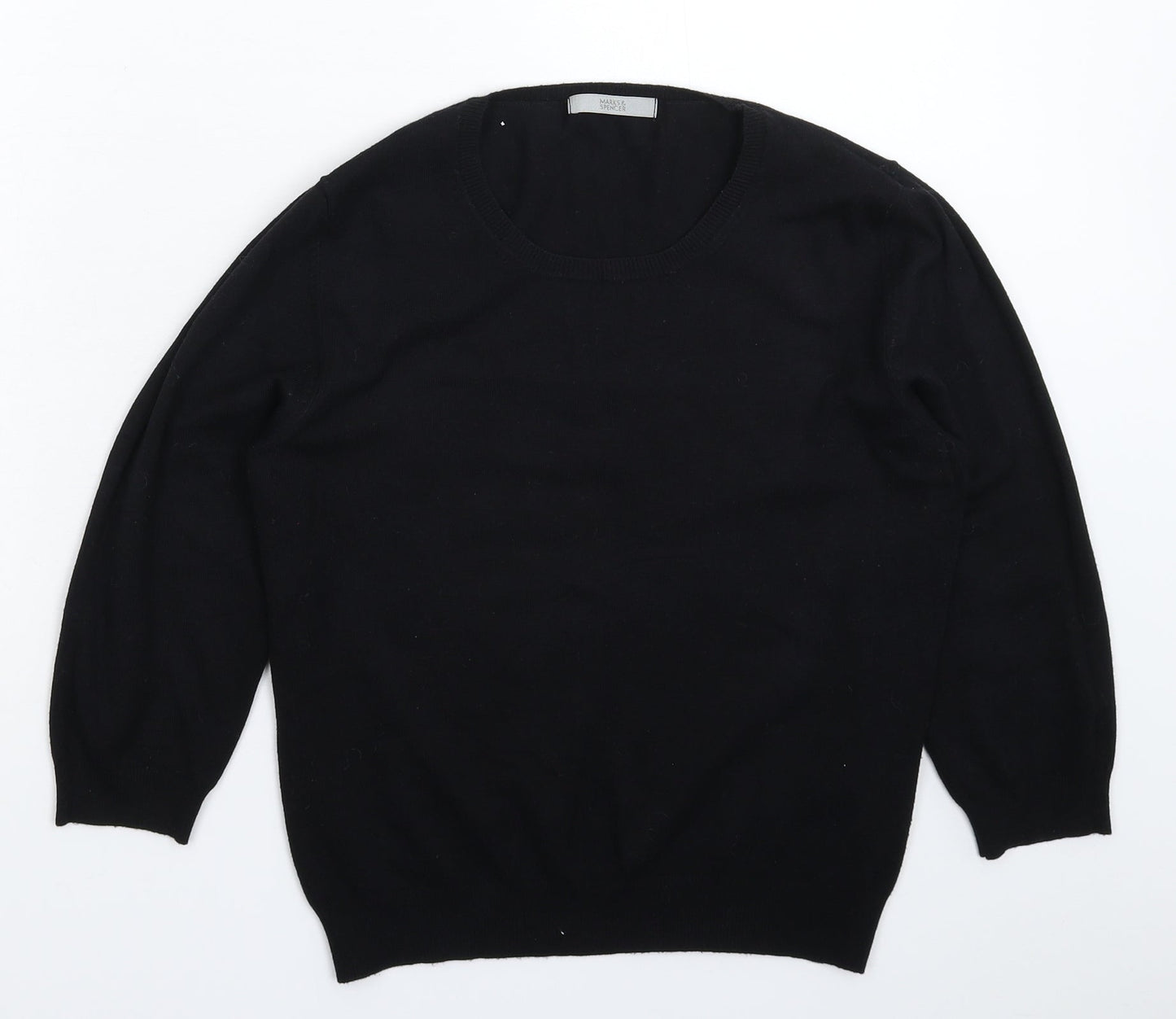 Womens UK Size 14 Marks and Spencer Black Pullover Jumper