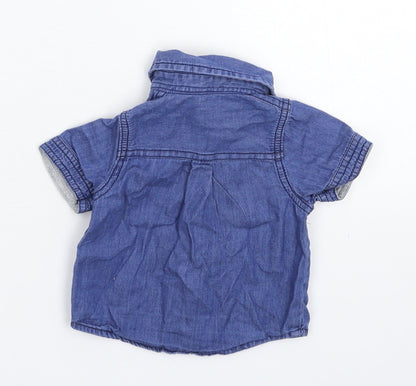 Matalan Baby Blue  Denim Basic Button-Up Size 0-3 Months
