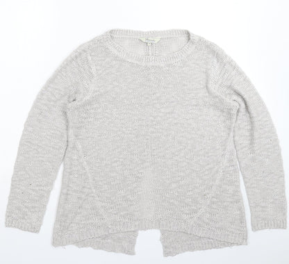 Womens UK Size 14 Peacocks Silver Pullover Jumper