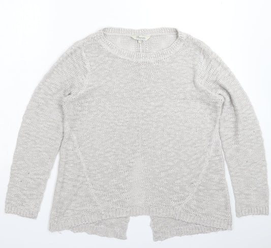 Womens UK Size 14 Peacocks Silver Pullover Jumper