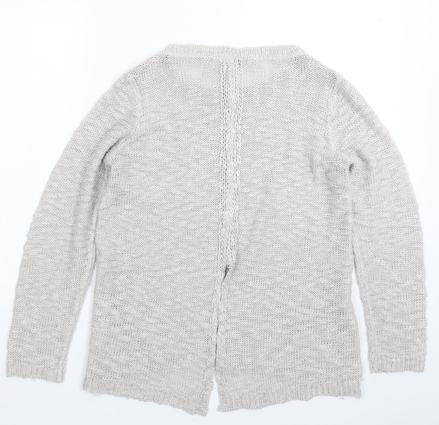 Womens UK Size 14 Peacocks Silver Pullover Jumper