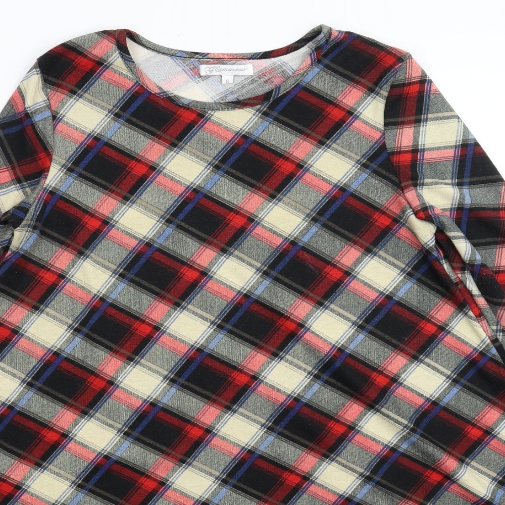 Glamorous Womens Multicoloured Check  A-Line  Size 8