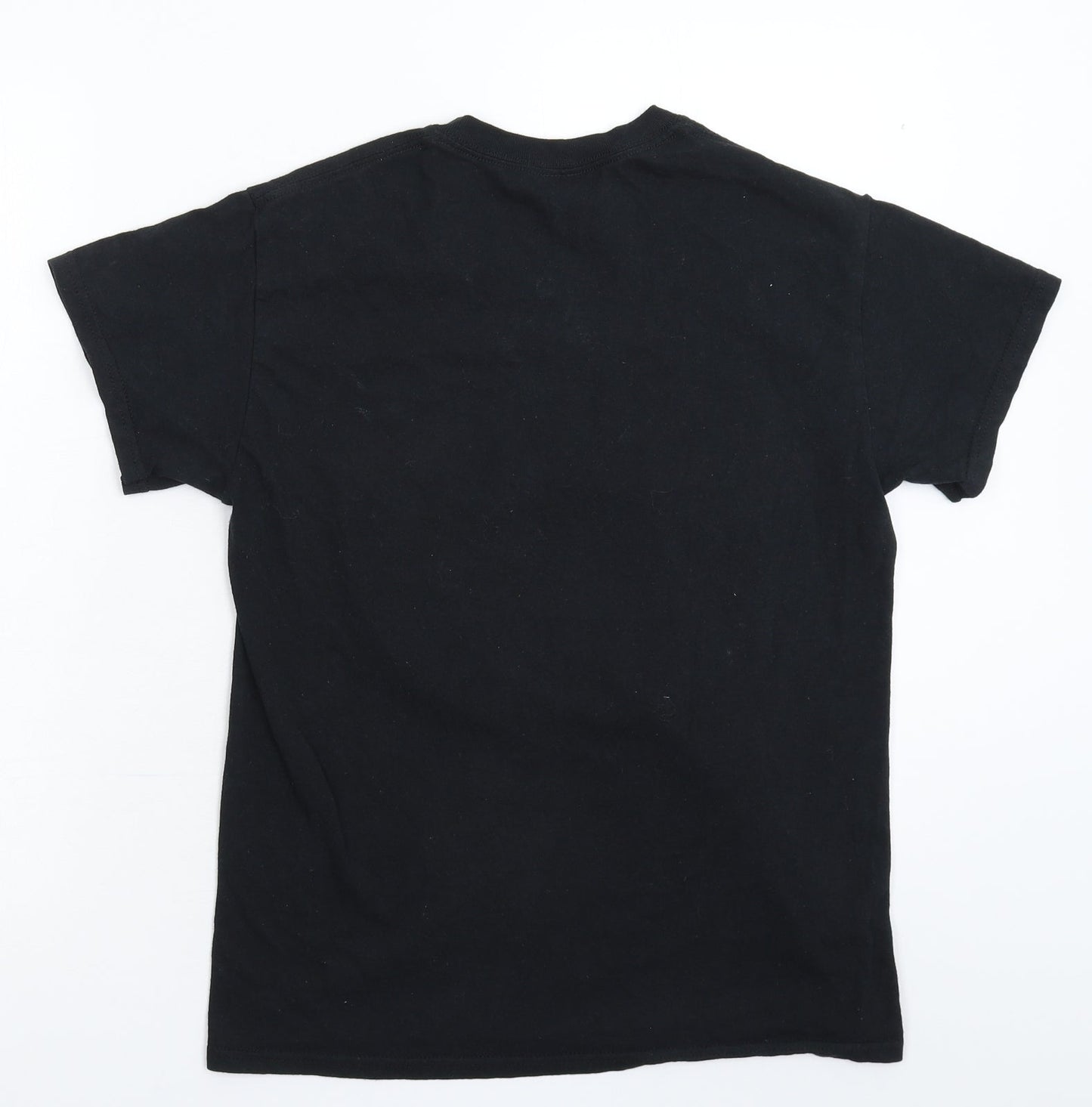Mens UK Size S Gildan Black  T-Shirt