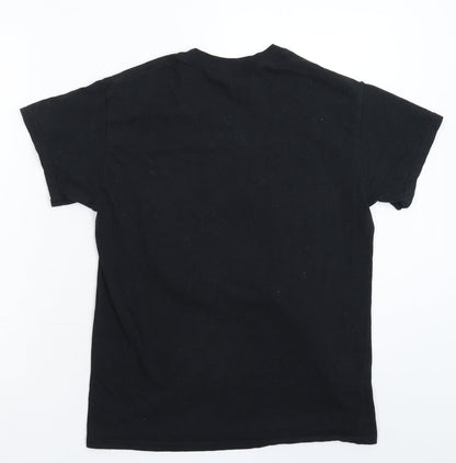 Mens UK Size S Gildan Black  T-Shirt