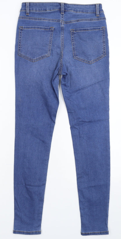 Denim & Co. Womens Blue  Denim Skinny Jeans Size 10 L28 in