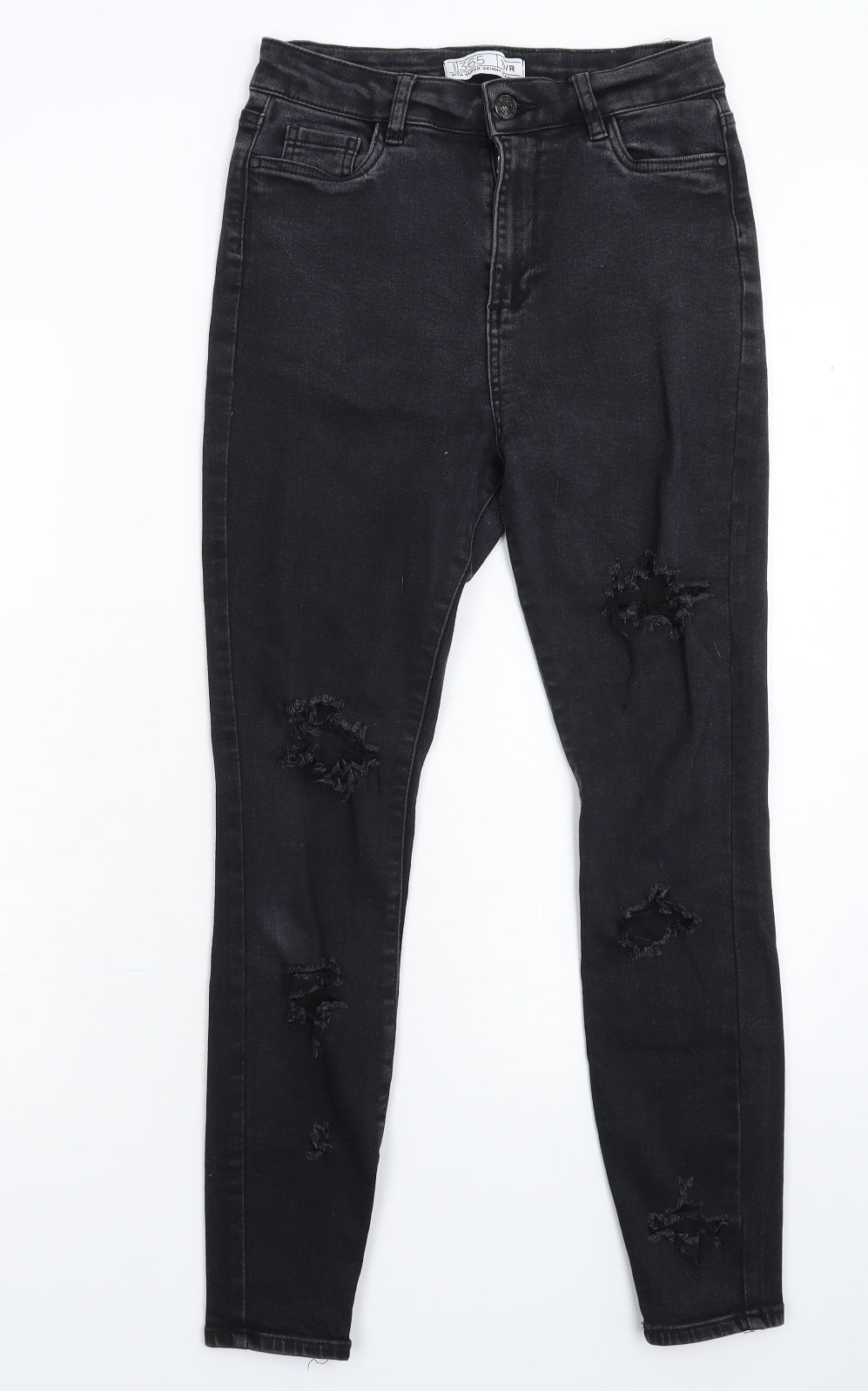 Denim 365 Womens Black  Denim Jegging Jeans Size 10 L26 in