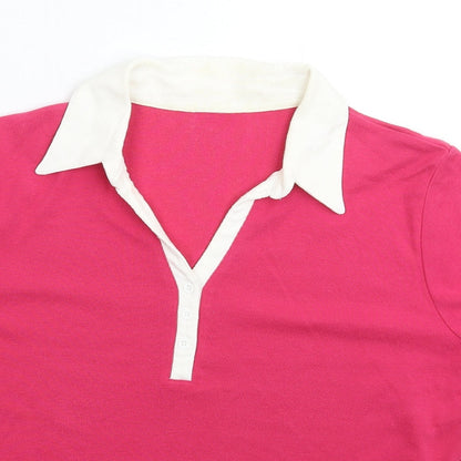 Bonmarché Womens Pink   Basic Polo Size L