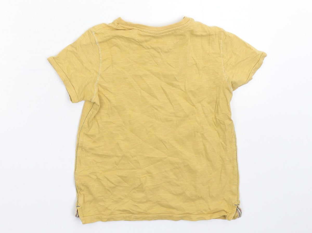 Back view of Next boys’ yellow basic t-shirt, size 5, years