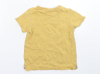 Back view of Next boys’ yellow basic t-shirt, size 5, years
