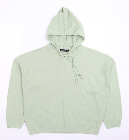 Boohoo Womens Green  Knit Pullover Jumper Size L