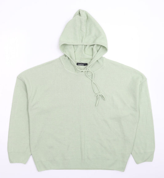 Boohoo Womens Green  Knit Pullover Jumper Size L