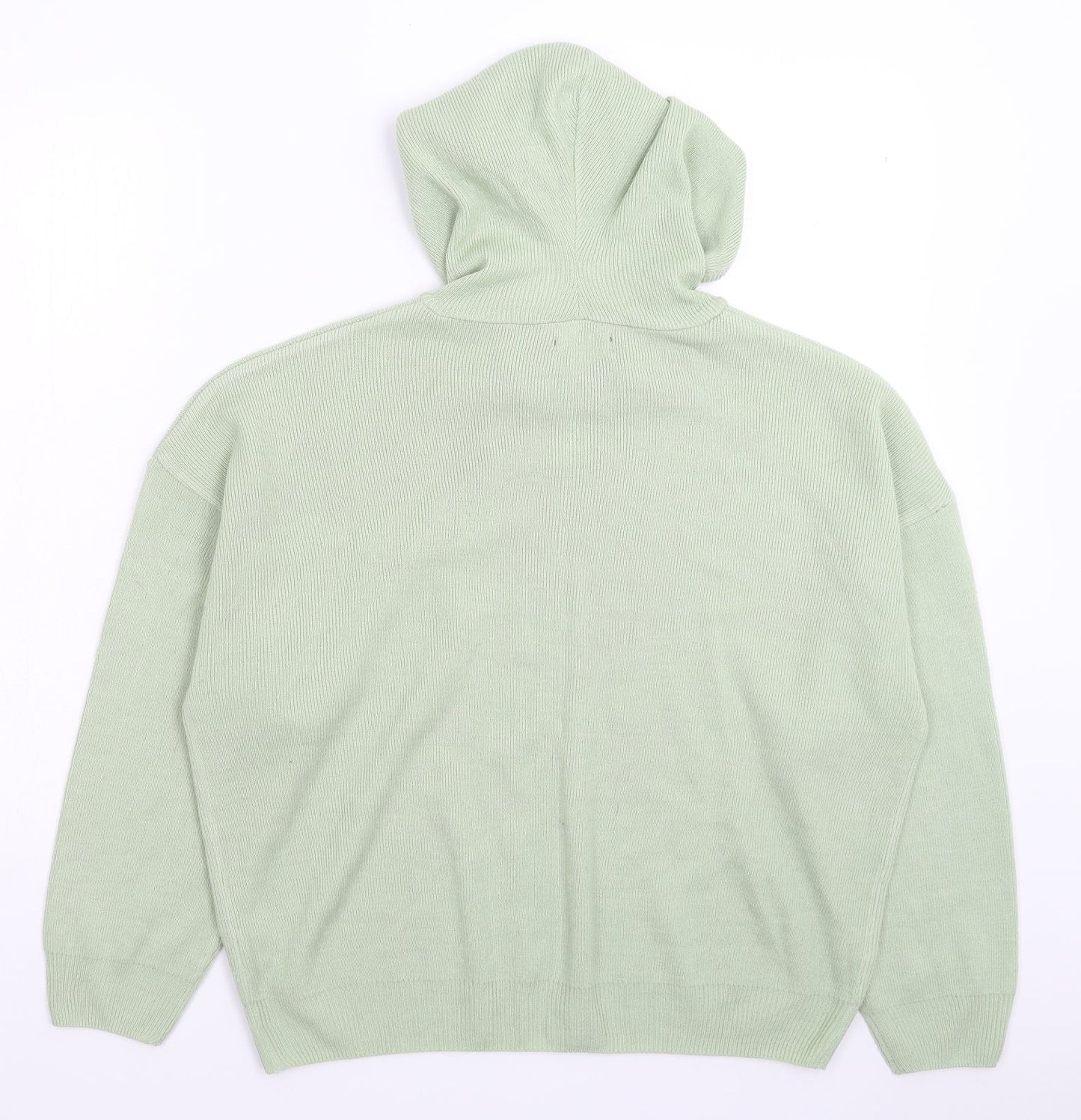 Boohoo Womens Green  Knit Pullover Jumper Size L