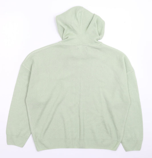 Boohoo Womens Green  Knit Pullover Jumper Size L
