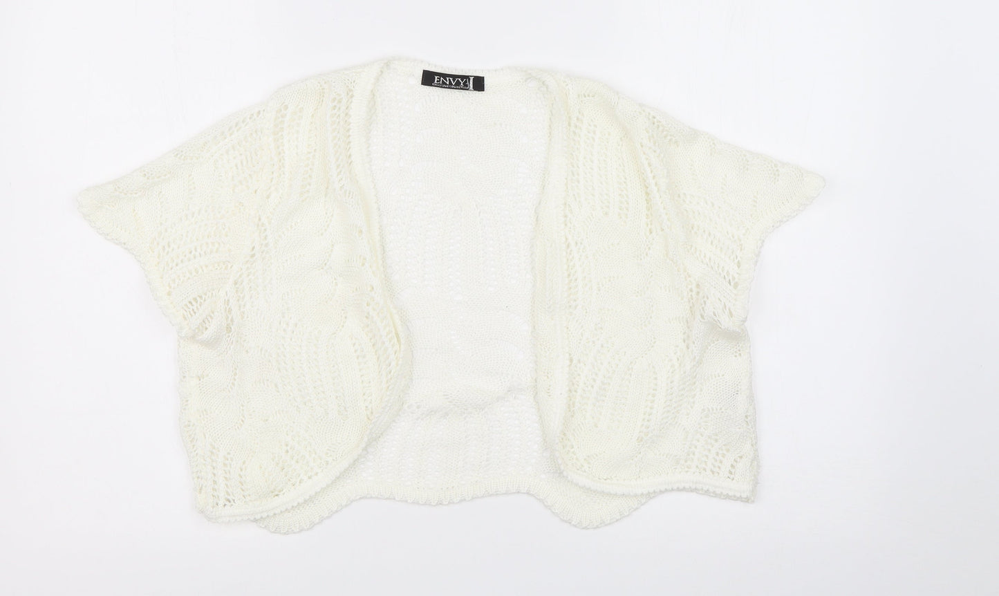 Envy Womens White   Cardigan Jumper Size XL