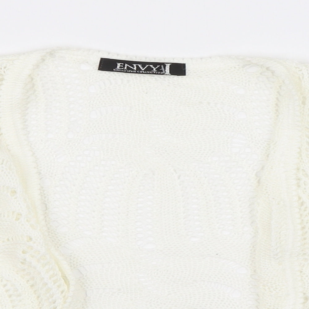 Envy Womens White   Cardigan Jumper Size XL