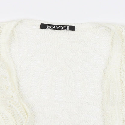 Envy Womens White   Cardigan Jumper Size XL
