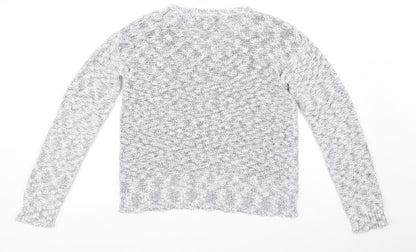 Womens UK Size 14 M&Co Grey Pullover Jumper