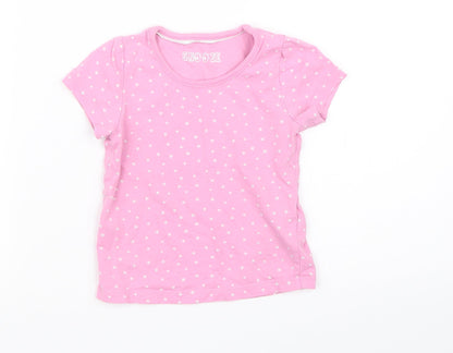 Marks and Spencer Girls Pink Spotted  Cami Pyjama Top Size 12-18 Months