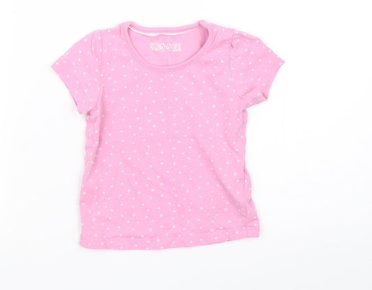 Marks and Spencer Girls Pink Spotted  Cami Pyjama Top Size 12-18 Months