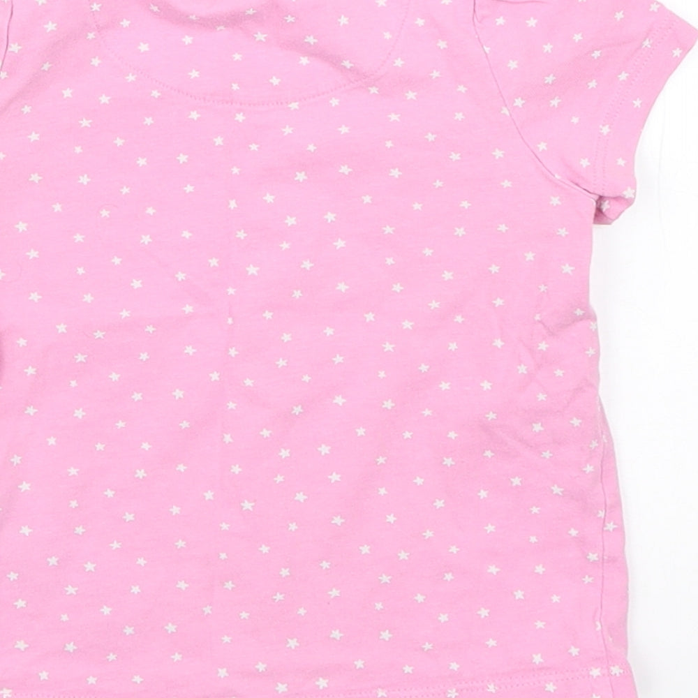 Marks and Spencer Girls Pink Spotted  Cami Pyjama Top Size 12-18 Months