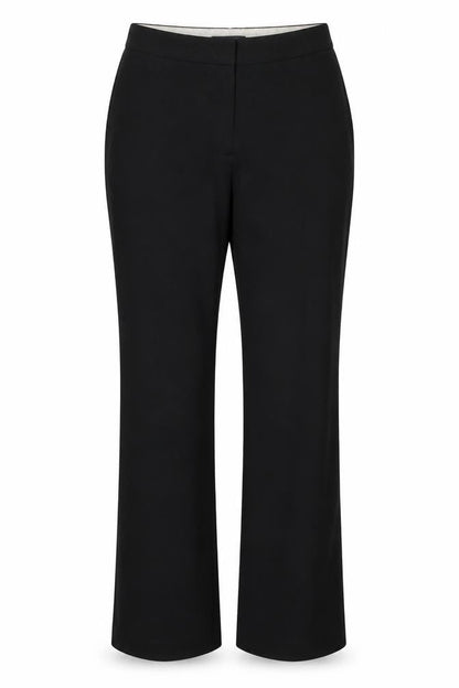Front view of Marks & Spencer women’s black trousers, size UK 14, 30-inch leg