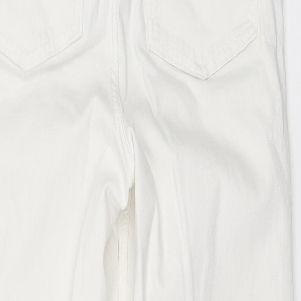 Womens UK Size 10 Marks and Spencer Regular Fit Straight White Jeans