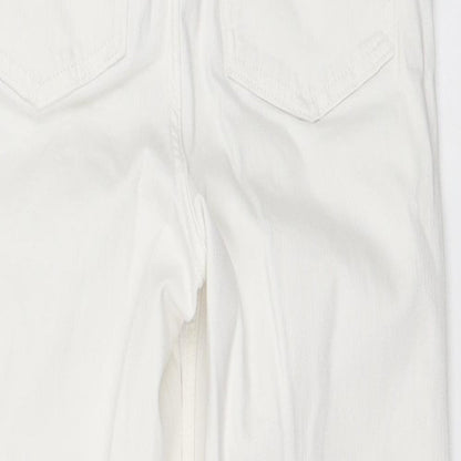 Womens UK Size 10 Marks and Spencer Regular Fit Straight White Jeans