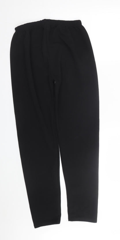 Womens UK Size S Preworn Regular Fit  Black Trousers