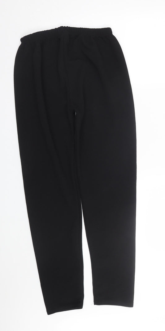 Womens UK Size S Preworn Regular Fit  Black Trousers
