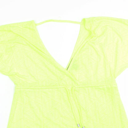 Primark Womens Green Geometric  T-Shirt Dress  Size XS