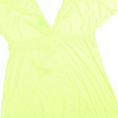 Primark Womens Green Geometric  T-Shirt Dress  Size XS