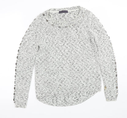 Womens UK Size 8 M&S White Pullover Jumper