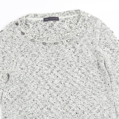 Womens UK Size 8 M&S White Pullover Jumper