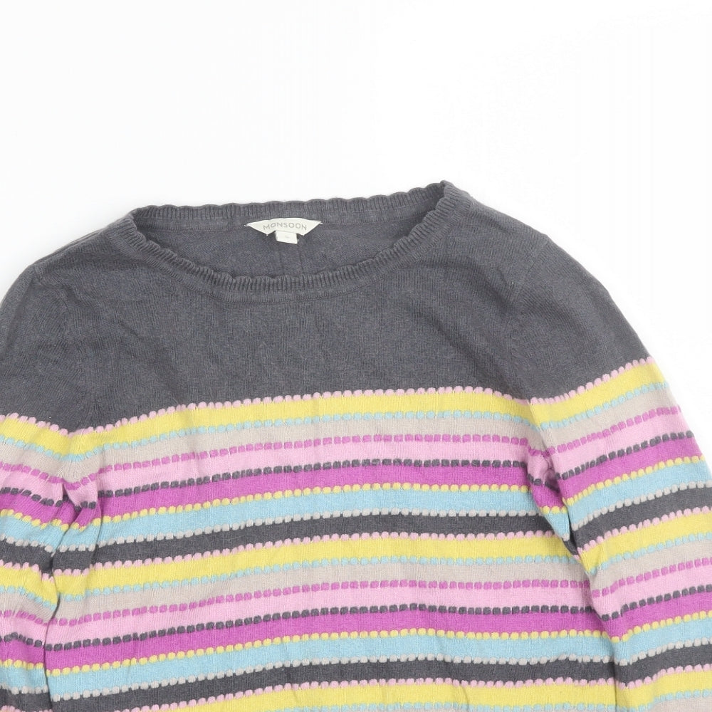 Womens UK Size S Monsoon Multicoloured Pullover Jumper