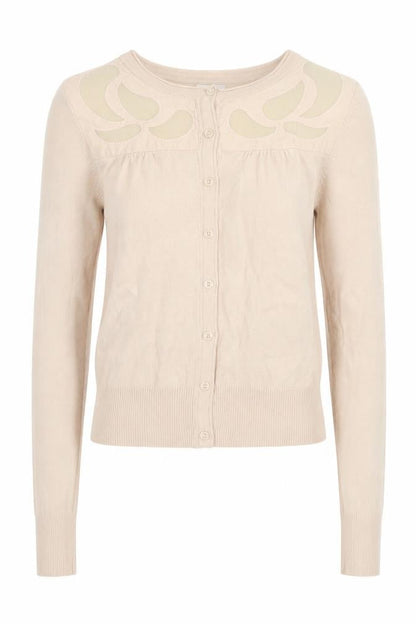 Womens UK Size 8 Untold Beige Cardigan Jumper